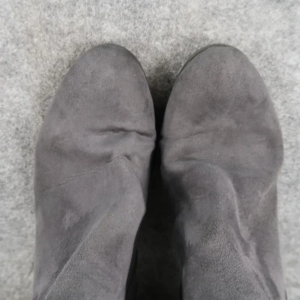 Style&Co Shoes Womens 9.5 Ankle Booties Fashion Casual Grey Zip Block Heel Boot